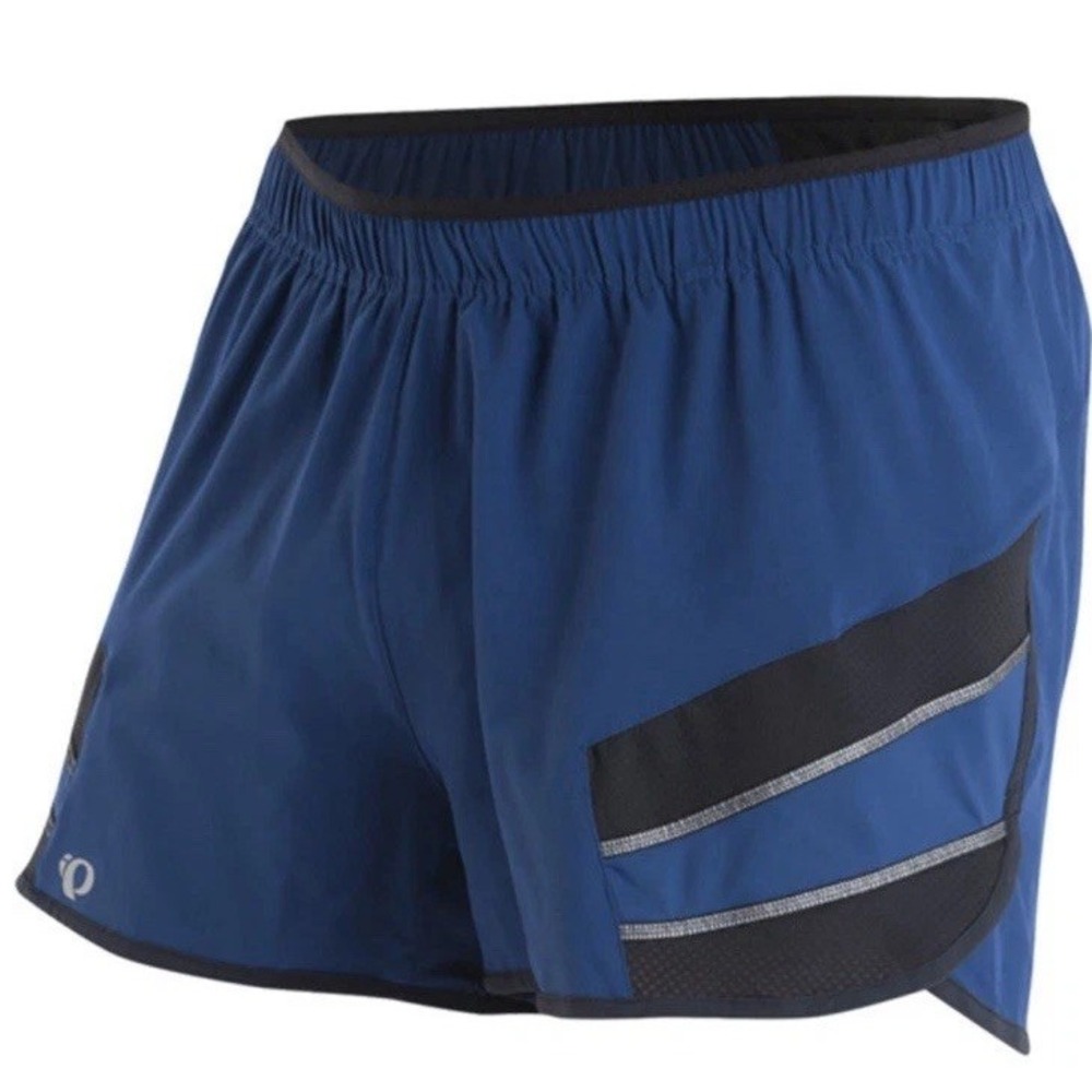Pearl Izumi Shorts Mens Large Blue Black Split Side Mesh Lined Pursuit Running